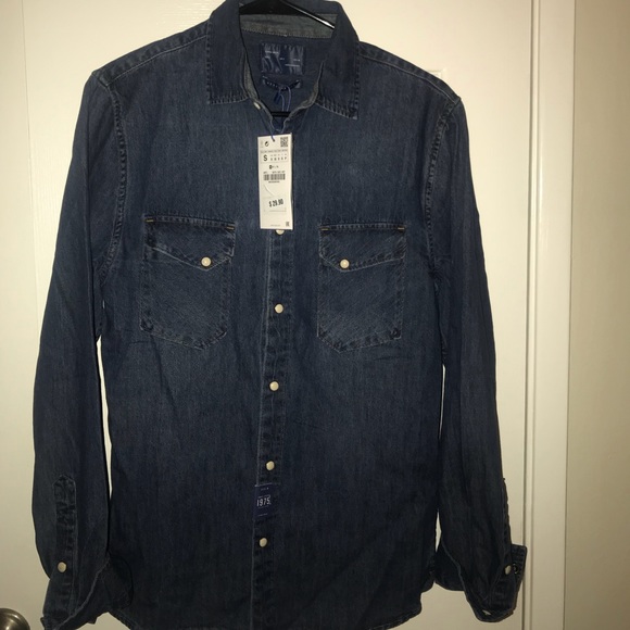 zara denim shirt mens